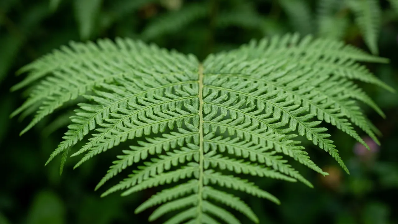 Dixie Wood Fern (Dryopteris × australis) - foliage plant, illustrated plant card