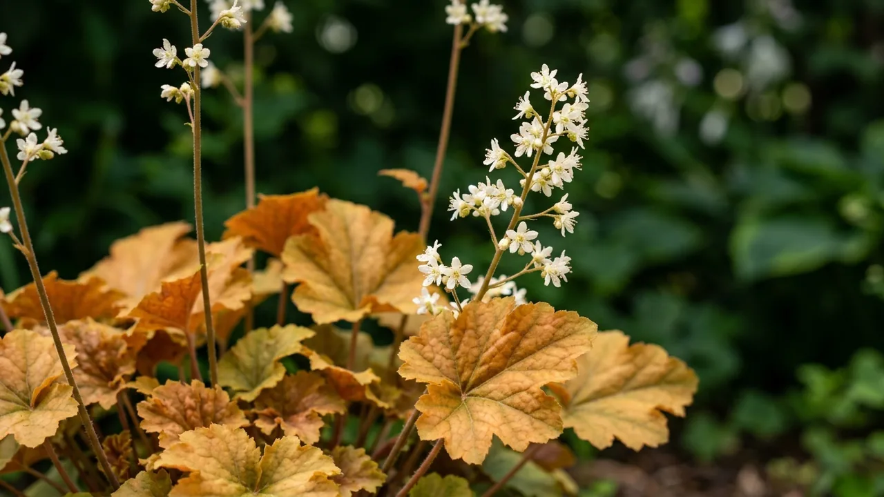 Dolce Toffee Tart Coral Bells (Heuchera 'Toffee Tart') - foliage plant, illustrated plant card