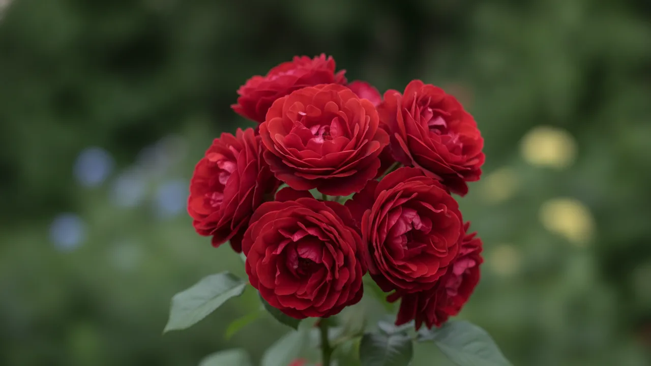 Don Juan (Rosa 'Don Juan') - red flowers, illustrated plant card