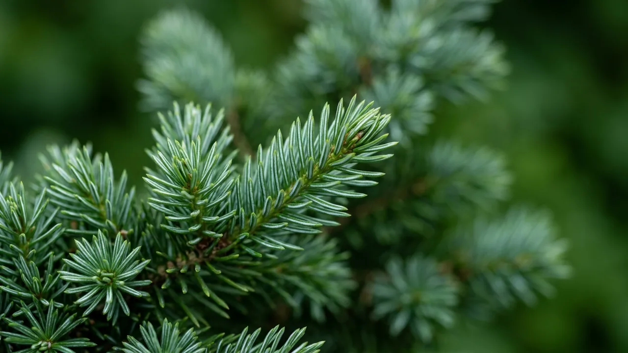 Dwarf Serbian Spruce (Picea omorika 'Nana') - foliage plant, illustrated plant card