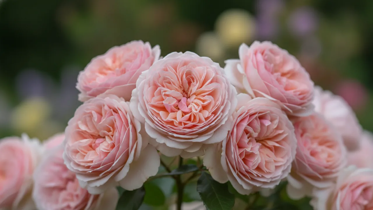 Eden (Rosa 'Meiviolin') - pink flowers, illustrated plant card