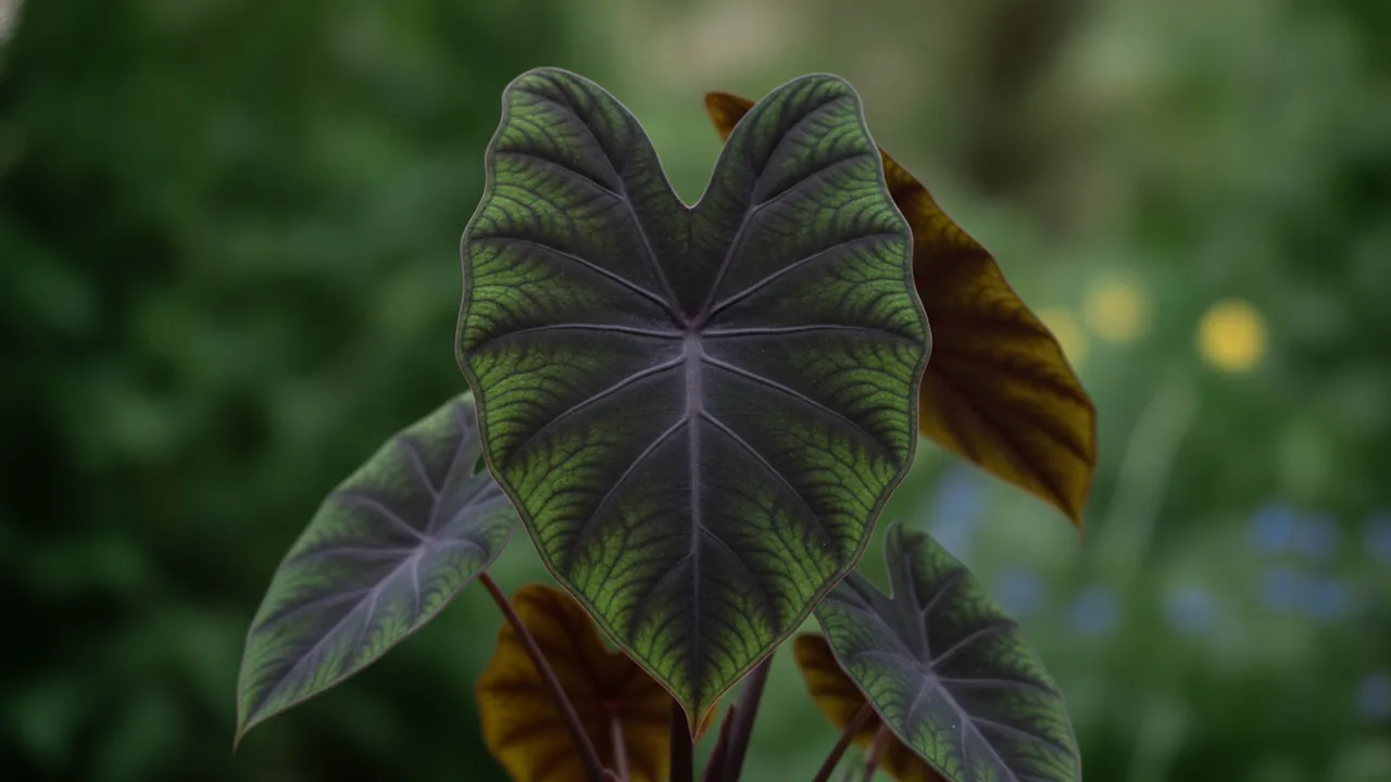 Illustris (Colocasia esculenta 'Illustris') - foliage plant, illustrated plant card