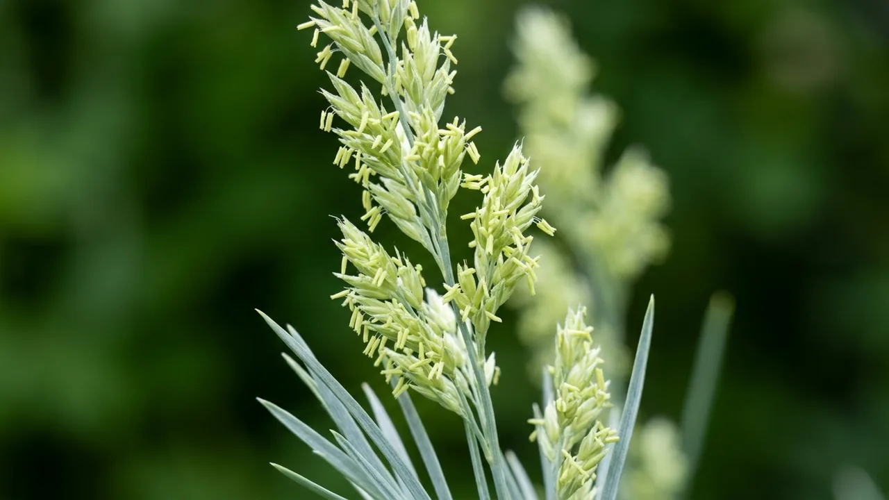 Elijah Blue Fescue Grass (Festuca glauca 'Elijah Blue') - foliage plant, illustrated plant card