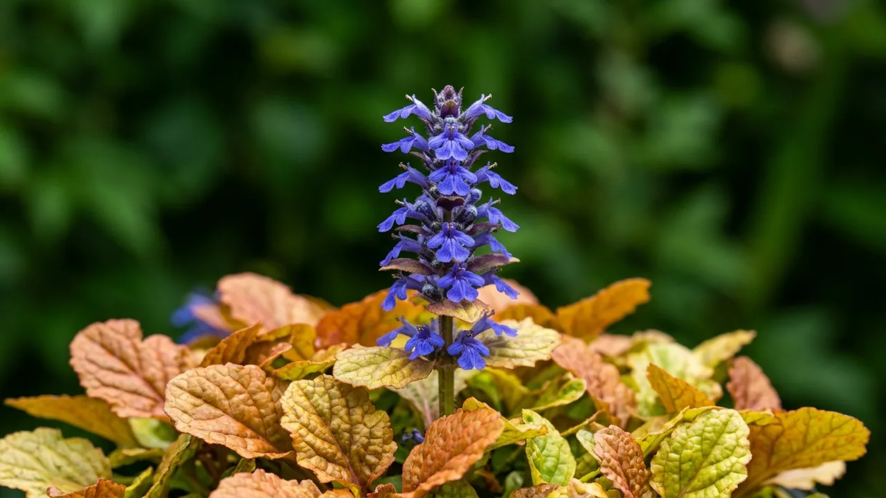 Feathered Friends Fancy Finch Ajuga (Ajuga 'Fanfin') - foliage plant, illustrated plant card