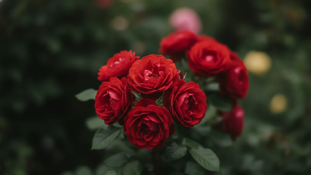 Flower Carpet Rose (Rosa 'Noatraum') - pink flowers, illustrated plant card