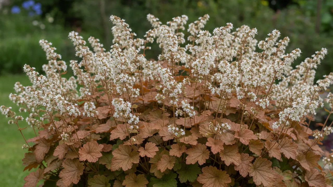Foamy Bells (Heucherella) - foliage plant, illustrated plant card