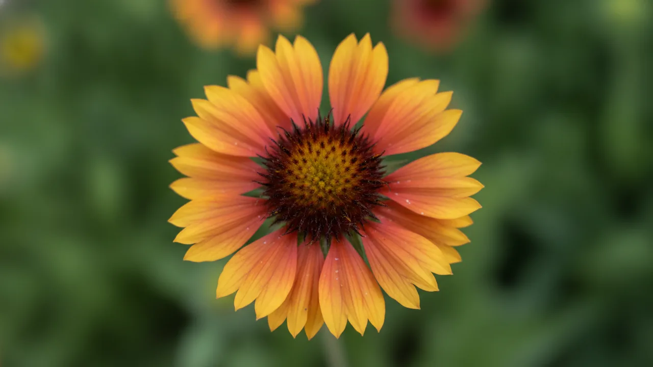 Oranges and Lemons (Gaillardia × grandiflora 'Oranges and Lemons') - orange flowers, illustrated plant card