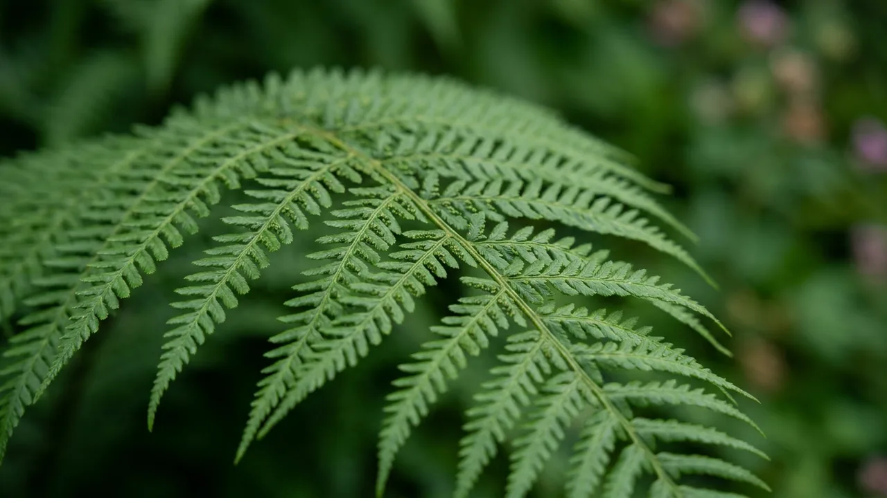 Giant Chain Fern (Woodwardia fimbriata) - foliage plant, illustrated plant card