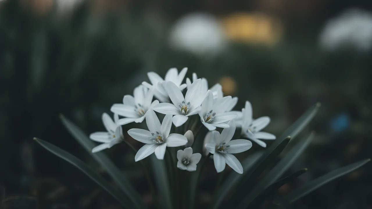 Alba (Scilla luciliae 'Alba') - white flowers, illustrated plant card