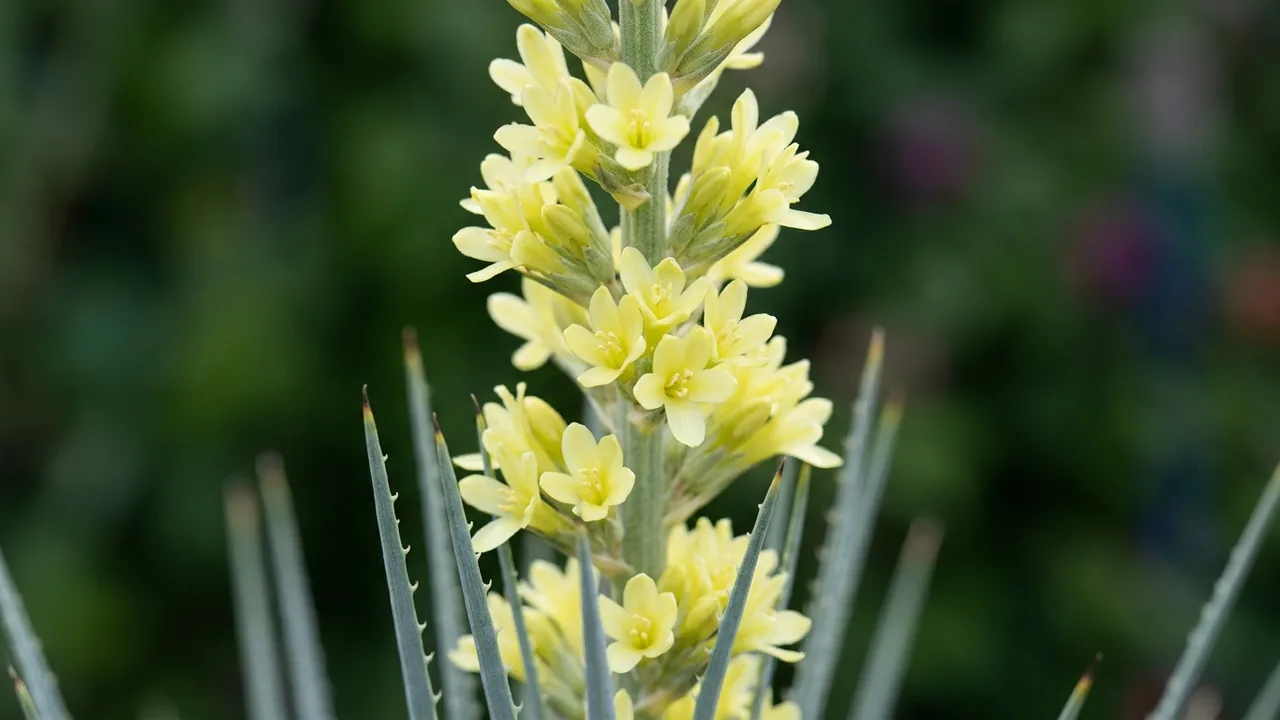 Gray Desert Spoon (Dasylirion wheeleri) - foliage plant, illustrated plant card