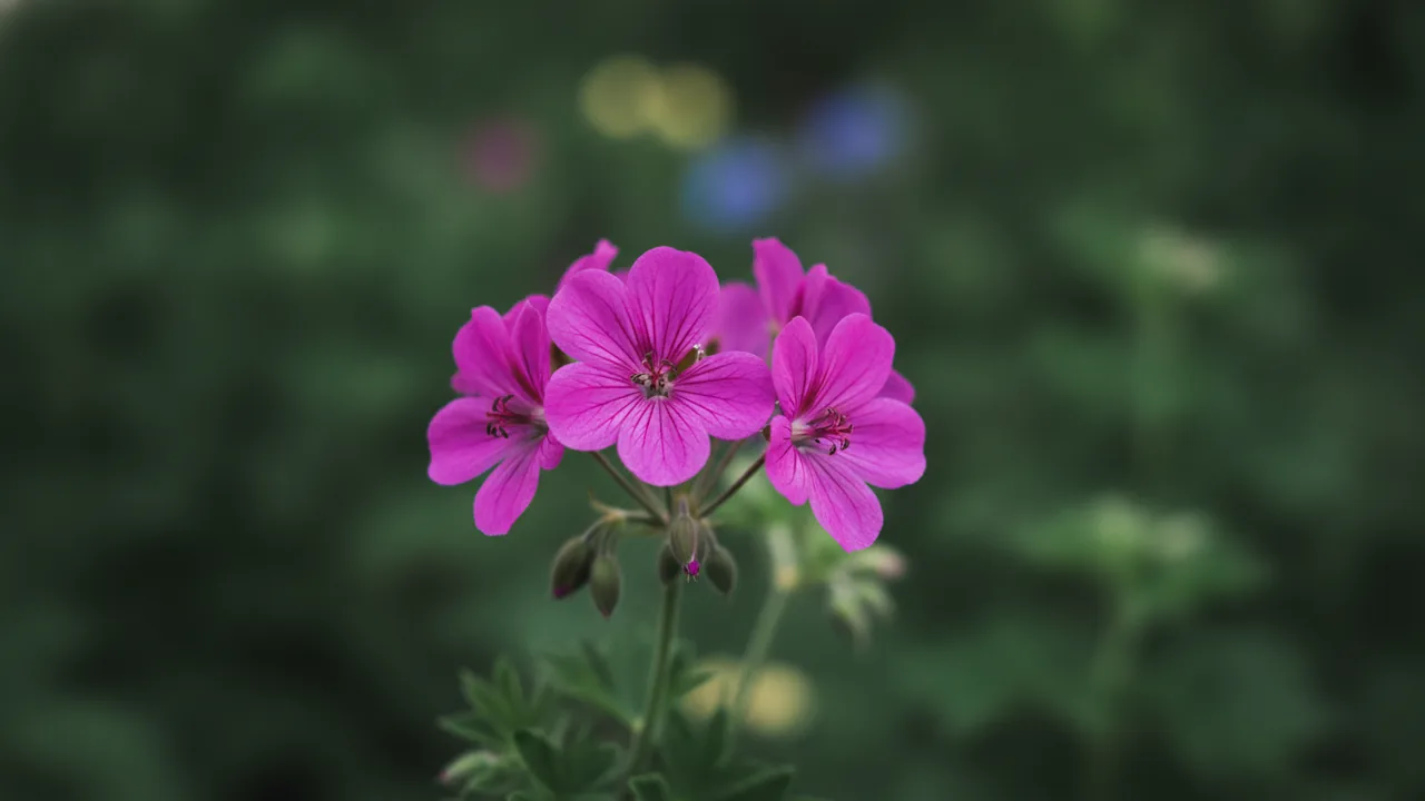 New Hampshire Purple (Geranium sanguineum 'New Hampshire Purple') - purple flowers, illustrated plant card