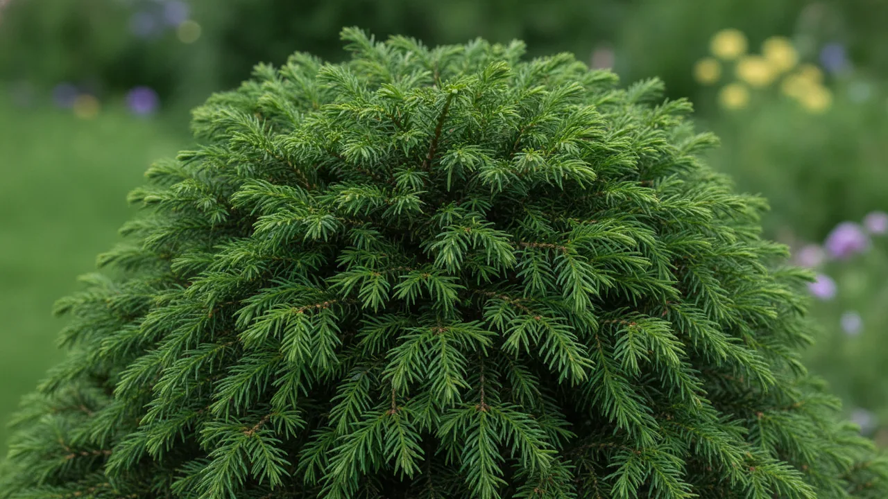 Jeddeloh Hemlock (Tsuga canadensis 'Jeddeloh') - foliage plant, illustrated plant card