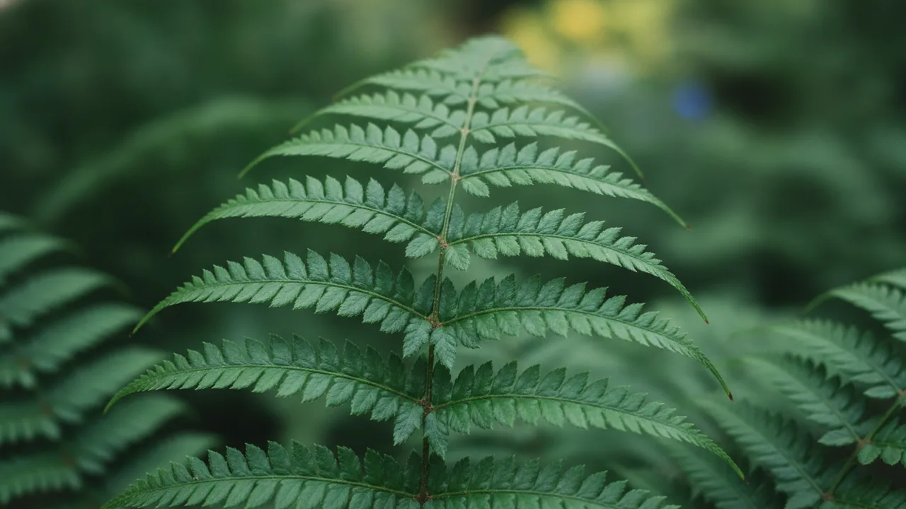 Holly Fern (Cyrtomium falcatum) - foliage plant, illustrated plant card