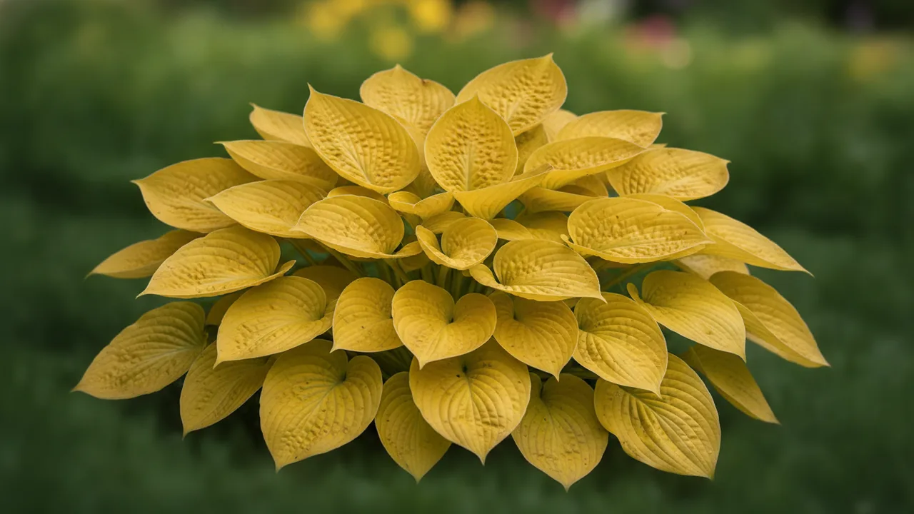 August Moon (Hosta 'August Moon') - foliage plant, illustrated plant card
