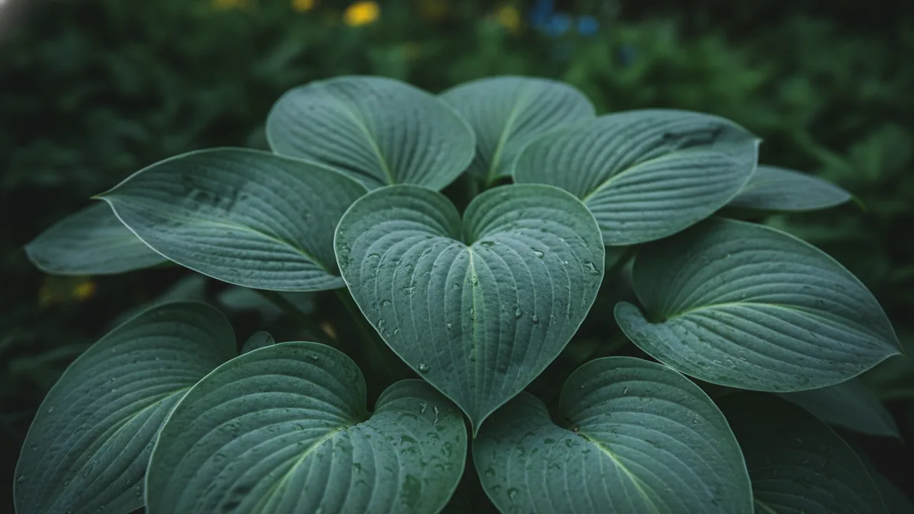 Blue Angel (Hosta 'Blue Angel') - foliage plant, illustrated plant card