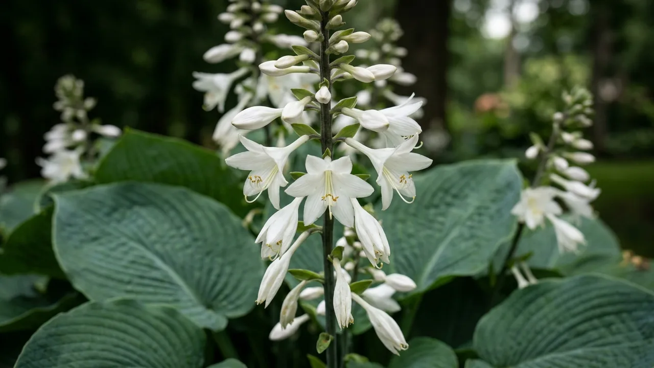 Elegans Hosta (Hosta sieboldiana 'Elegans') - foliage plant, illustrated plant card