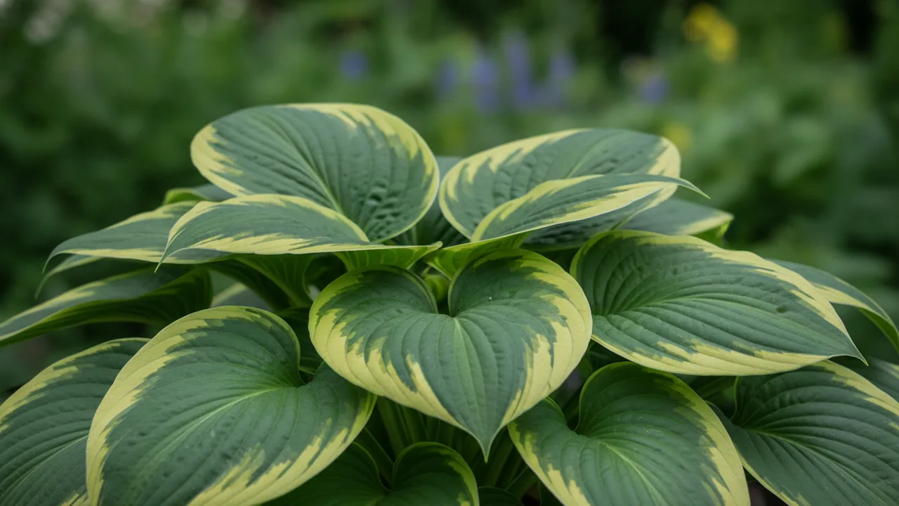 Guacamole (Hosta 'Guacamole') - foliage plant, illustrated plant card