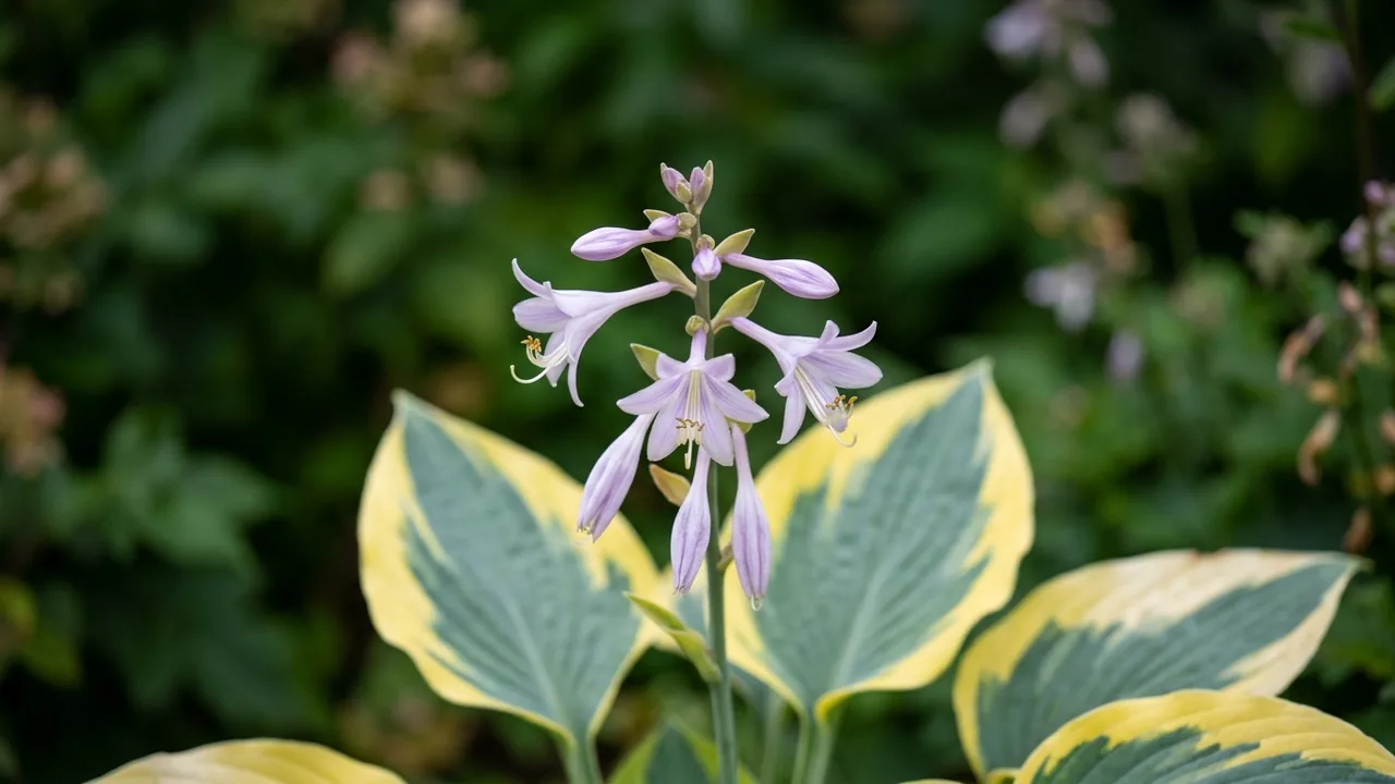 Shadowland Autumn Frost (Hosta 'Autumn Frost') - foliage plant, illustrated plant card