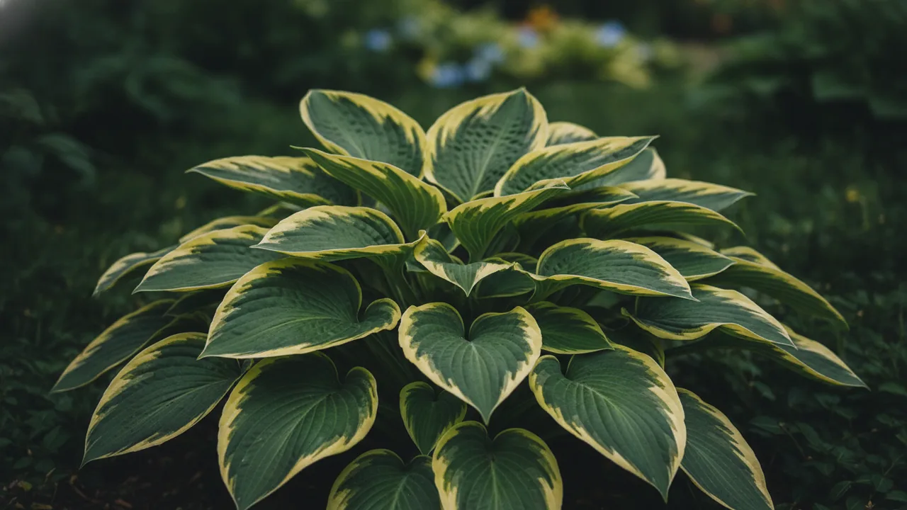 Wide Brim (Hosta 'Wide Brim') - foliage plant, illustrated plant card