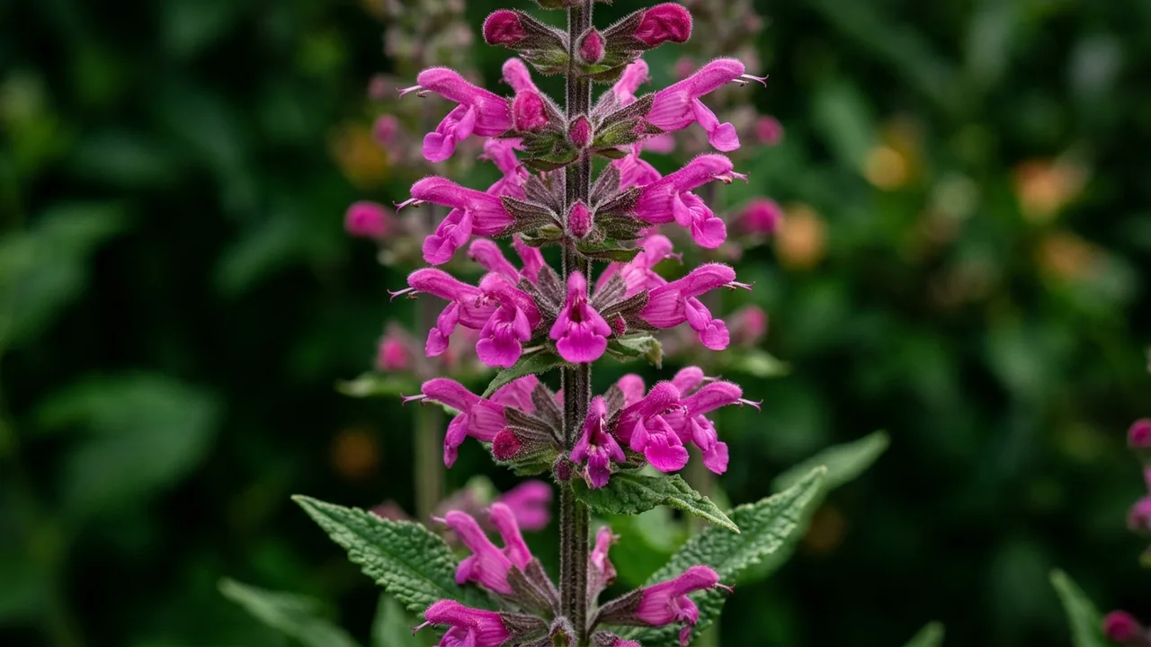 Hummingbird Sage (Salvia spathacea) - red flowers, illustrated plant card