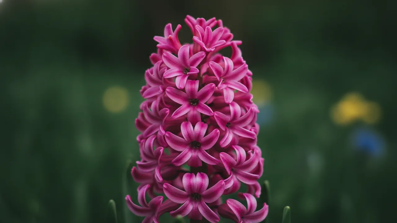 Pink Pearl (Hyacinthus 'Pink Pearl') - pink flowers, illustrated plant card