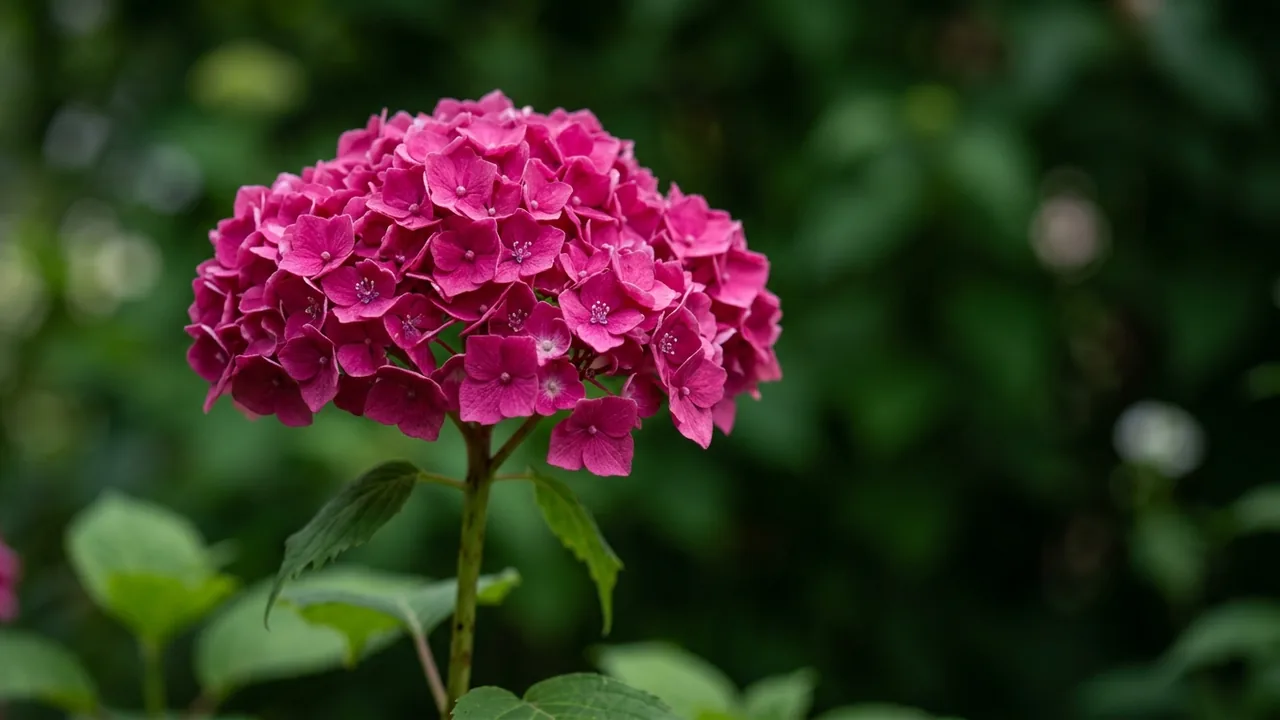 DreamScape Hydrangea (Hydrangea arborescens 'Baicz10') - pink flowers, illustrated plant card