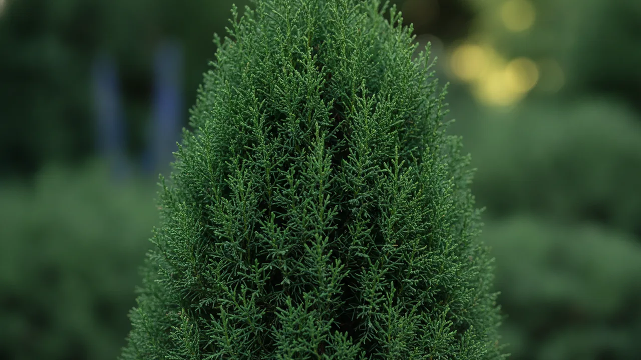 Tiny Tower (Cupressus sempervirens 'Tiny Tower') - foliage plant, illustrated plant card