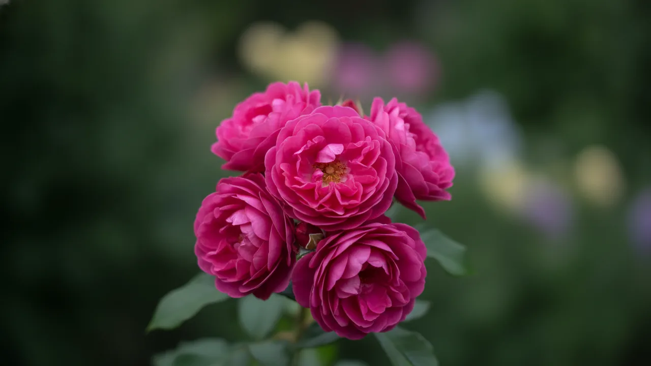 James L. Austin (Rosa 'Auspike') - pink flowers, illustrated plant card