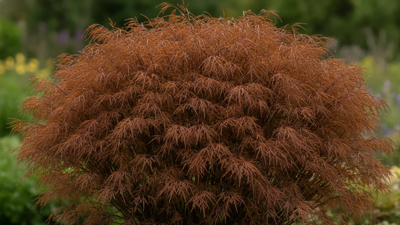 Beni-Kaze (Hakonechloa macra 'Beni-Kaze') - foliage plant, illustrated plant card