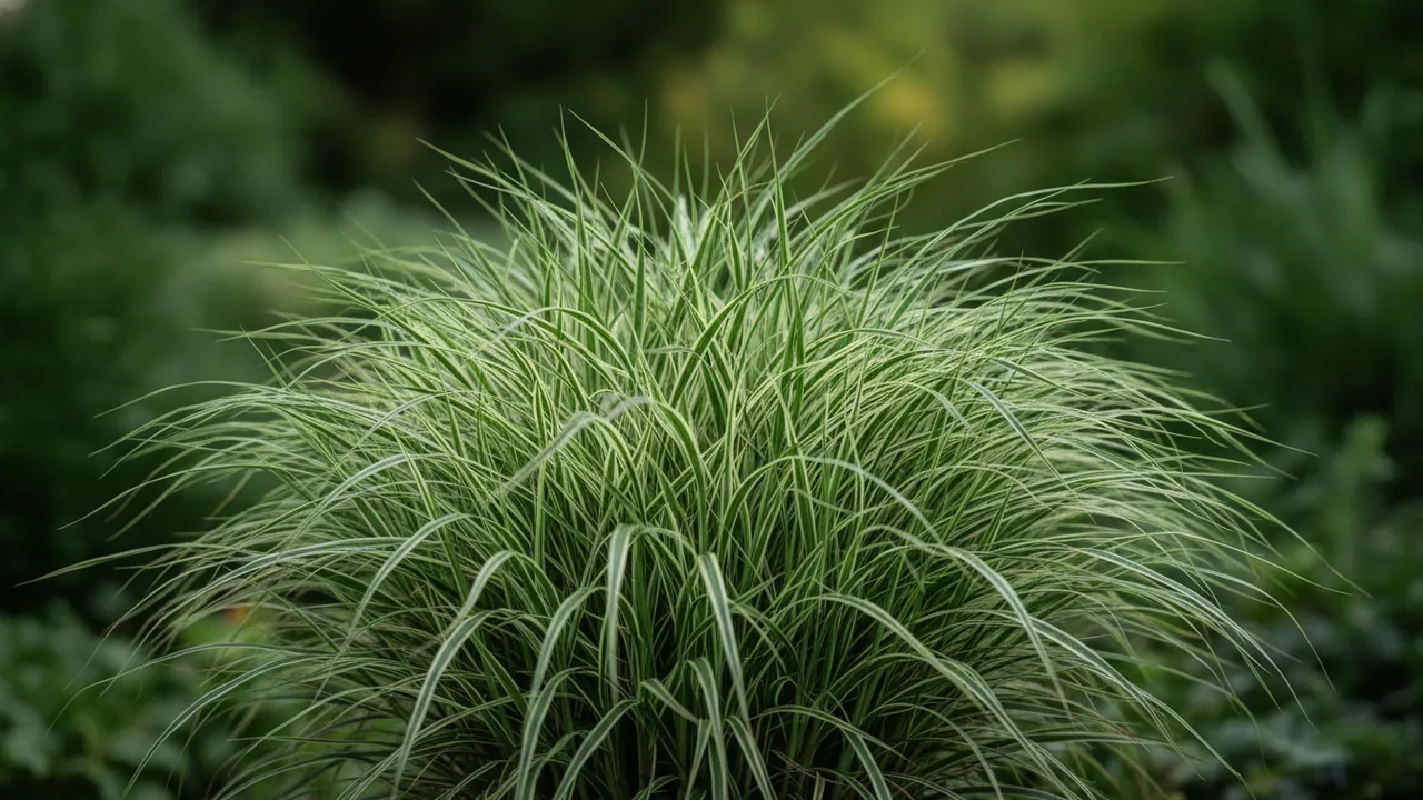 Albostriata (Hakonechloa macra 'Albostriata') - foliage plant, illustrated plant card