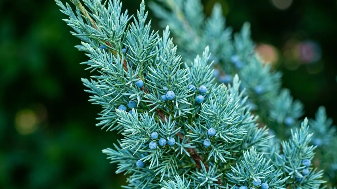 Aquavita Juniper (Juniperus virginiana 'FARROWJVBF') - foliage plant, illustrated plant card