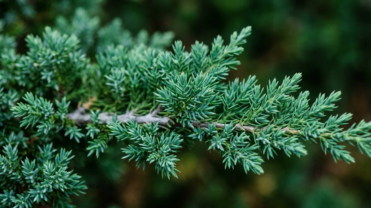Dwarf Japanese Juniper (Juniperus procumbens 'Nana') - foliage plant, illustrated plant card