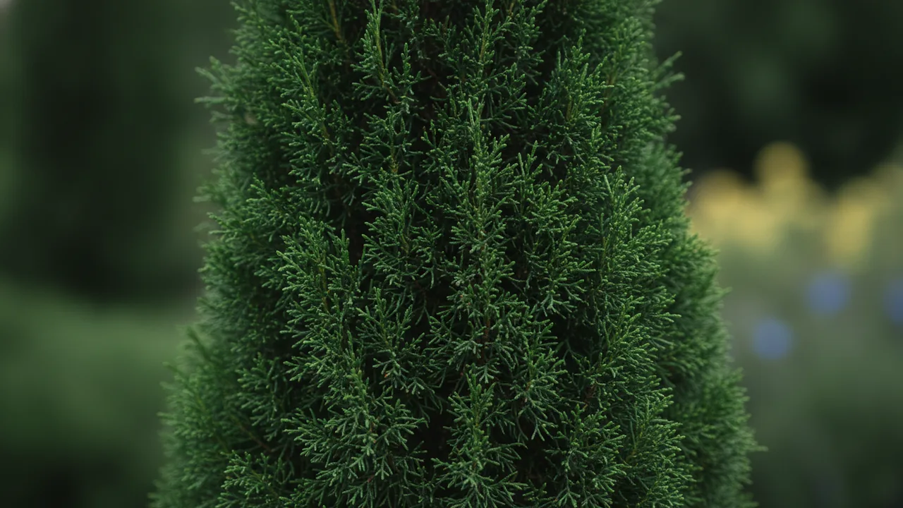 Spartan Juniper (Juniperus chinensis 'Spartan') - foliage plant, illustrated plant card