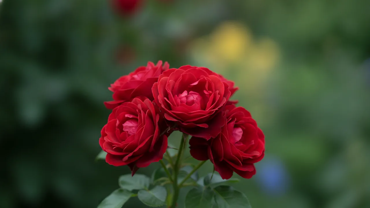 Mister Lincoln (Rosa 'Mister Lincoln') - red flowers, illustrated plant card