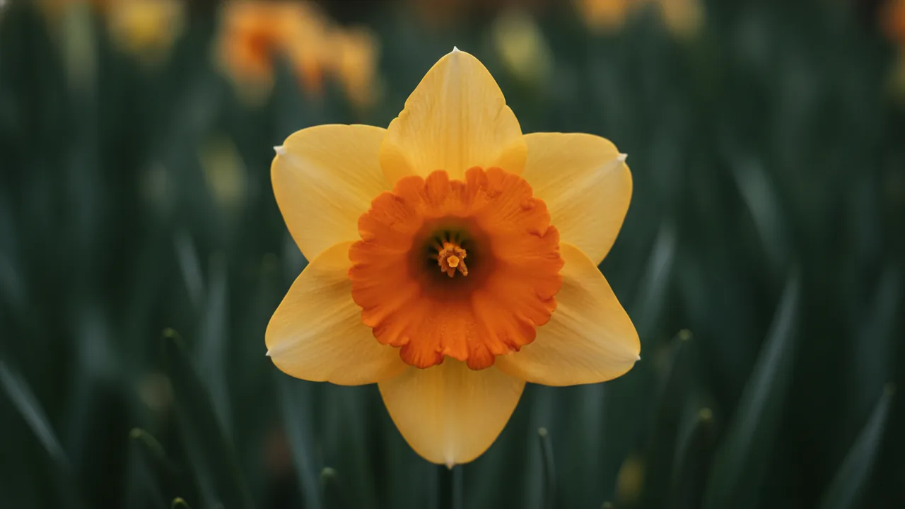 Jetfire (Narcissus 'Jetfire') - yellow flowers, illustrated plant card