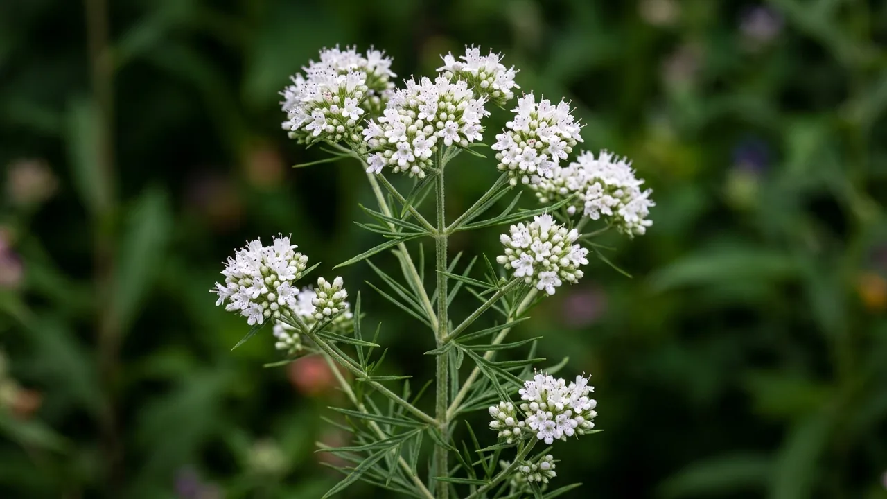Narrowleaf Mountain Mint (Pycnanthemum tenuifolium) - white flowers, illustrated plant card