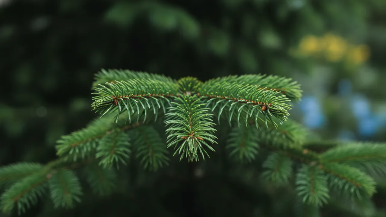 Norway Spruce (Picea abies) - foliage plant, illustrated plant card