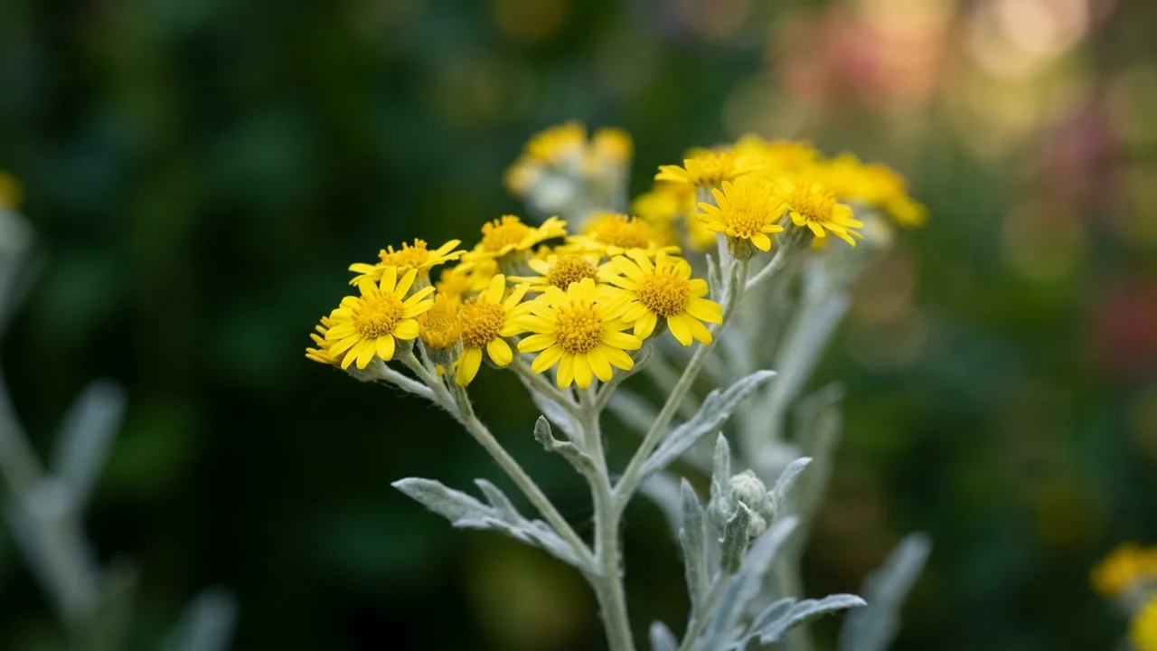 Oregon Sunshine (Eriophyllum lanatum) - yellow flowers, illustrated plant card