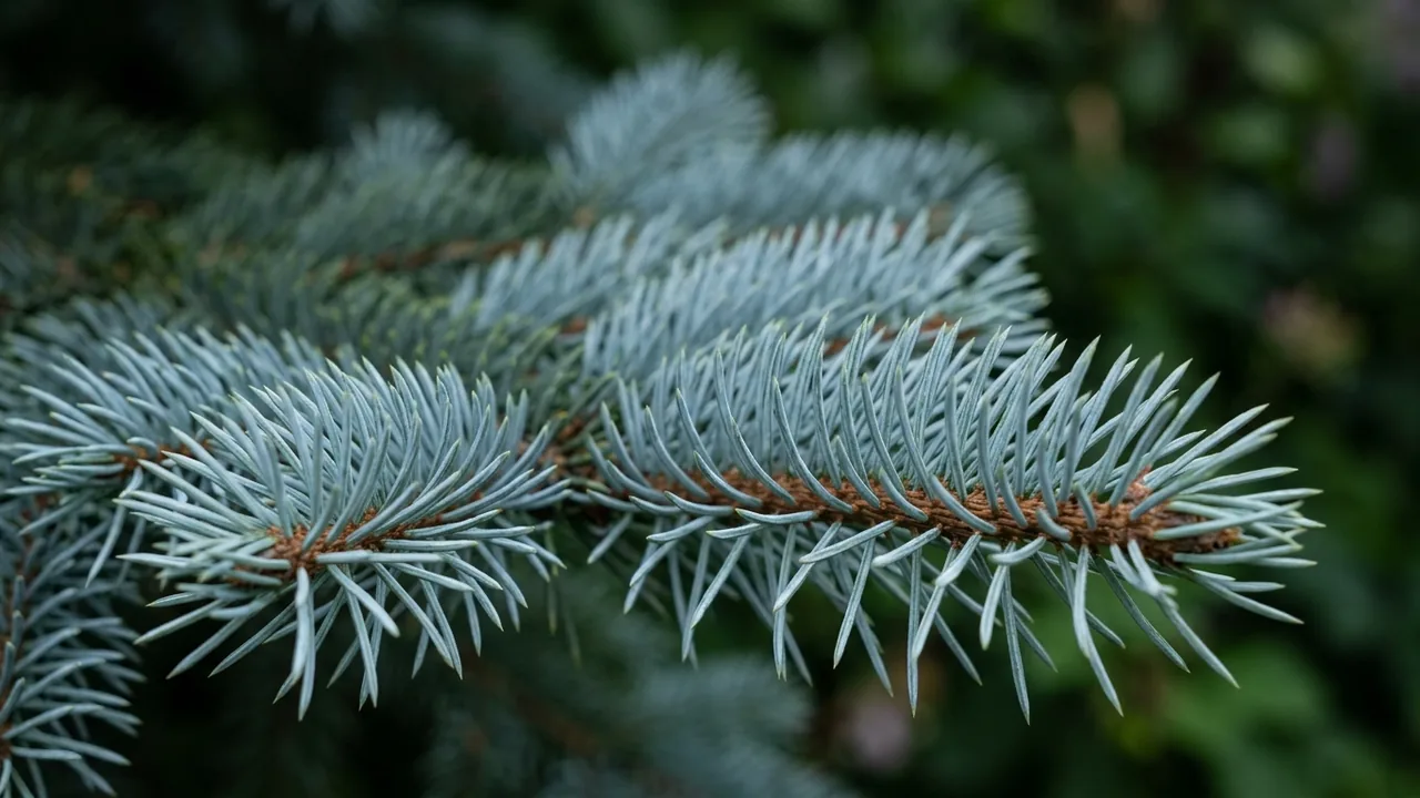 Paul's Select Blue Norway Spruce (Picea abies 'Paul's Select') - foliage plant, illustrated plant card