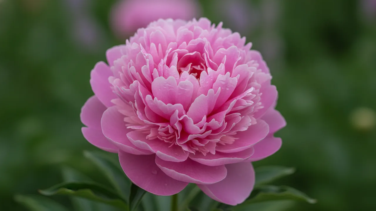 Bowl of Beauty (Paeonia 'Bowl of Beauty') - pink flowers, illustrated plant card