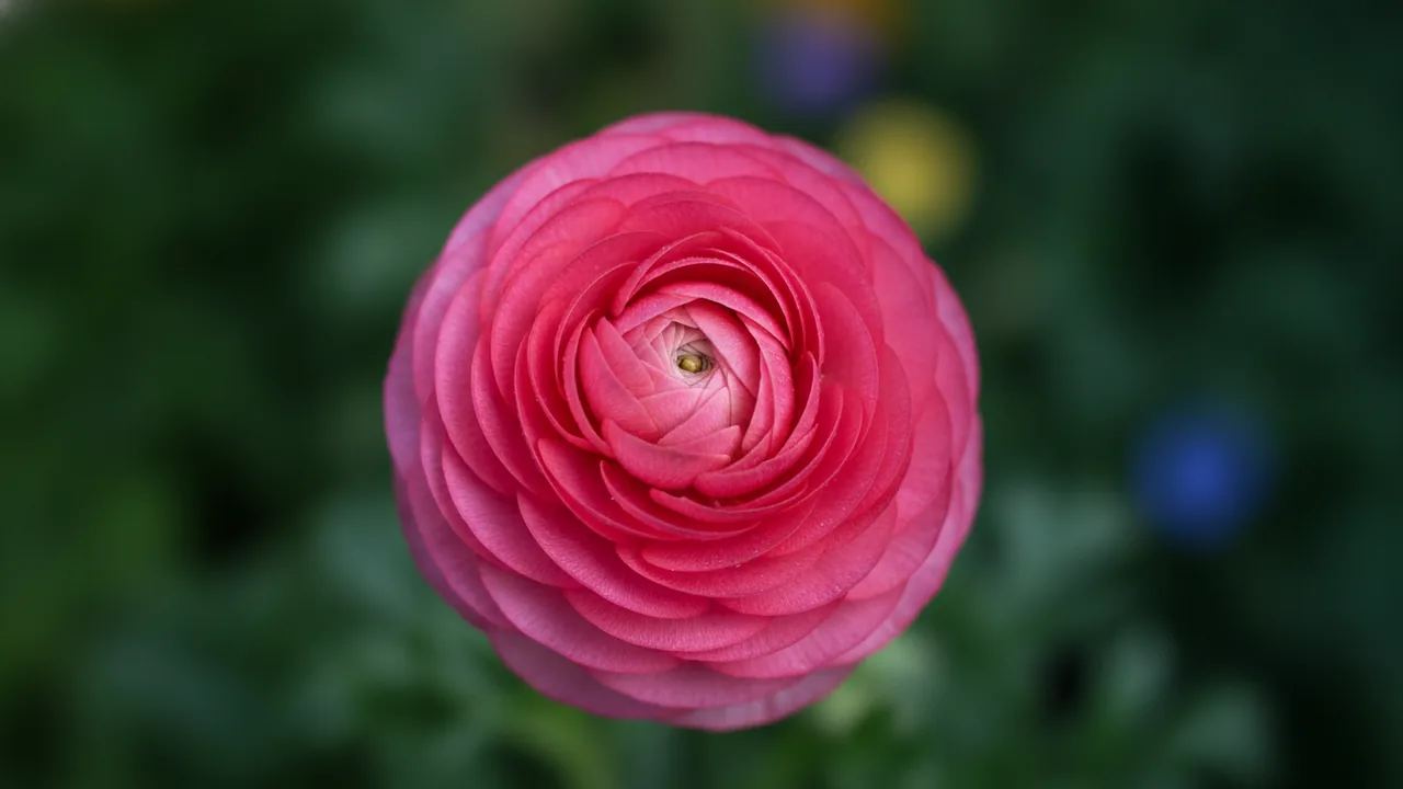 Picotee Pink (Ranunculus asiaticus 'Picotee') - pink flowers, illustrated plant card