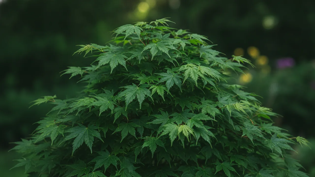 Red Maple (Acer rubrum) - foliage plant, illustrated plant card