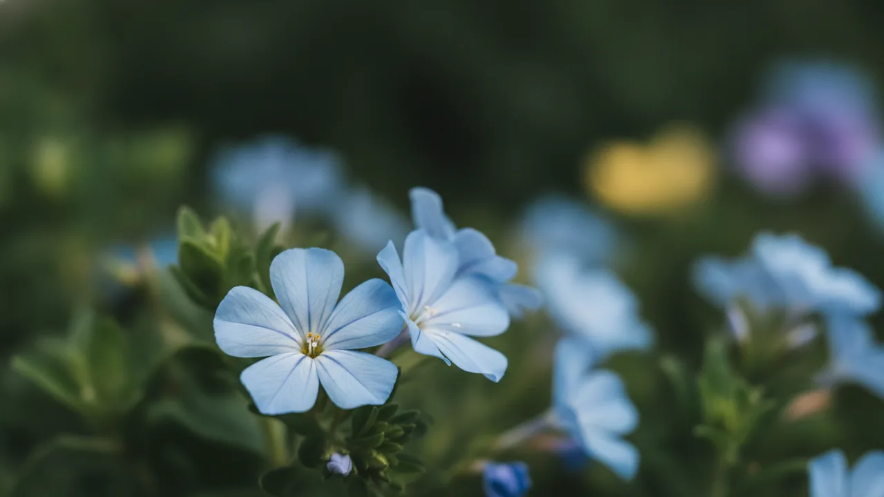 Blue Fan Flower (Scaevola aemula) - blue flowers, illustrated plant card