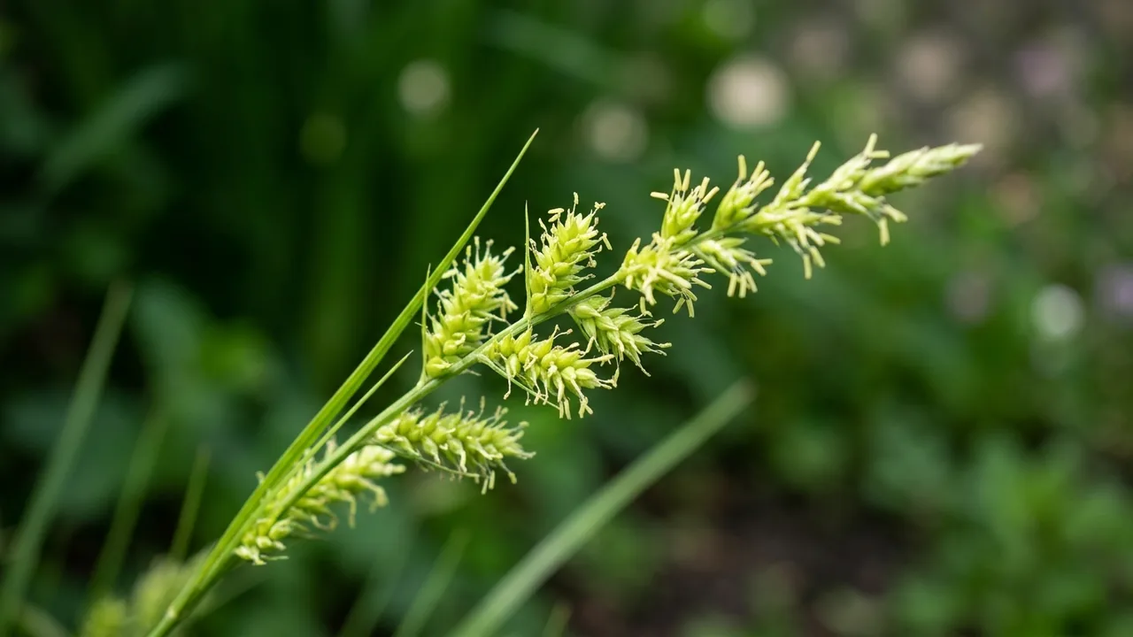 Bristleleaf Sedge (Carex eburnea) - foliage plant, illustrated plant card