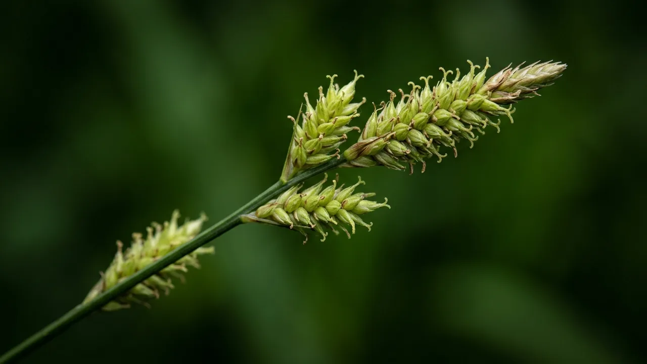 Creek Sedge (Carex amphibola) - foliage plant, illustrated plant card