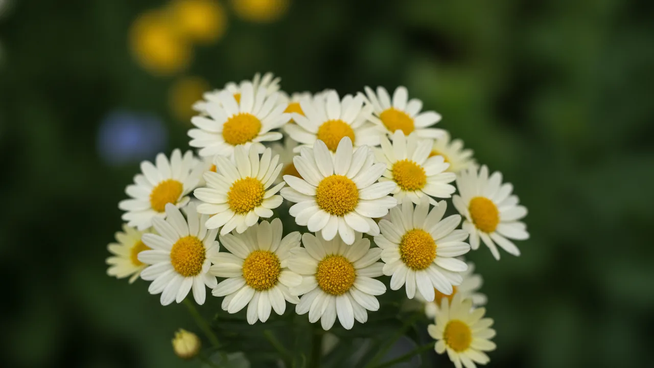 Banana Cream (Leucanthemum × superbum 'Banana Cream') - yellow flowers, illustrated plant card
