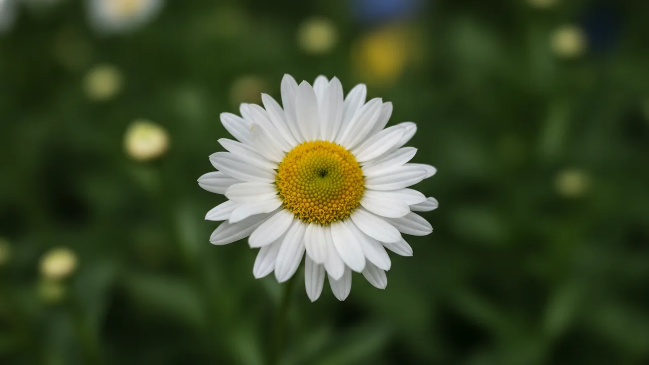 Crazy Daisy (Leucanthemum × superbum 'Crazy Daisy') - white flowers, illustrated plant card
