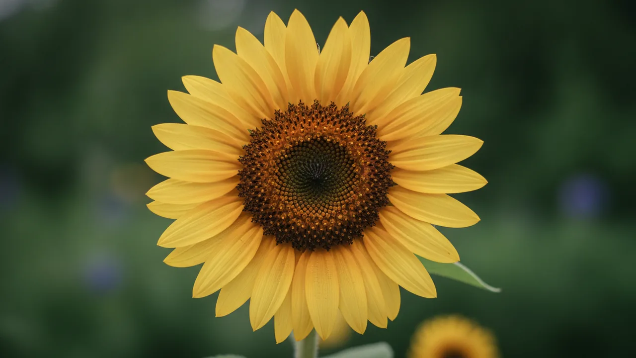 Lemon Queen (Helianthus annuus 'Lemon Queen') - yellow flowers, illustrated plant card