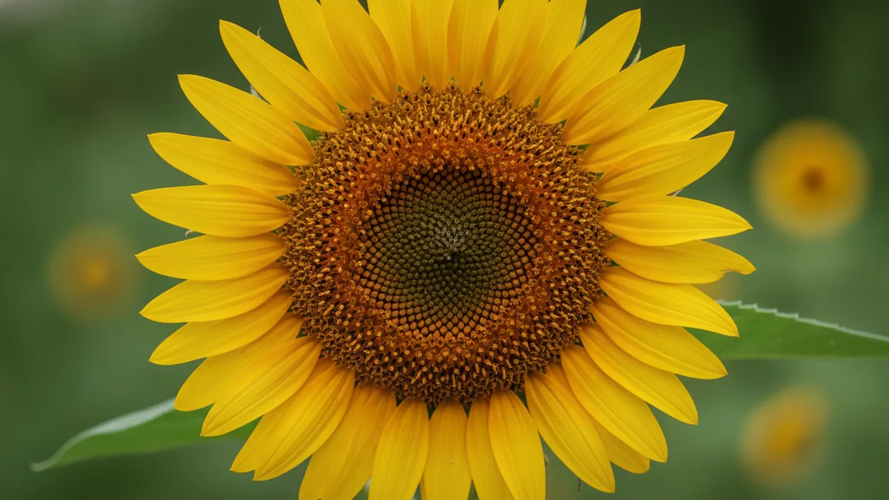 Mammoth (Helianthus annuus 'Mammoth') - yellow flowers, illustrated plant card