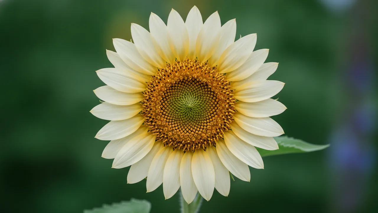 Vanilla Ice (Helianthus annuus 'Vanilla Ice') - yellow flowers, illustrated plant card